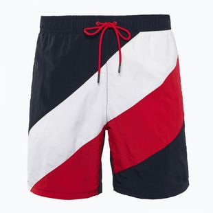 Men's Tommy Hilfiger Long Drawstring Diag Swim Shorts On desert sky