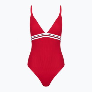 Tommy Hilfiger women's one piece swimsuit Triangle One Piece Rp Ext primary red
