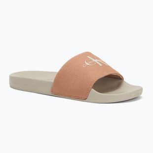Calvin Klein women's slides YW0YW01835 Slide Monogram Wn tuscany/eggshell