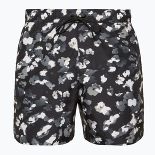 Men's Calvin Klein KM0KM01162 Medium Drawstring-Print layered floral black swim shorts