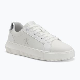Calvin Klein women's shoes YW0YW01769 Chunky Cupsole Low Mg bright white/silver