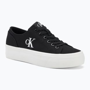 Calvin Klein women's trainers YW0YW01763 Vulc Flatform Low Cv MG black/bright white