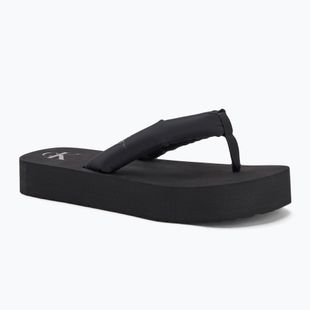 Women's Calvin Klein YW0YW01723 Beach Sandal Flatform Ttxr Satin triple black flip flops