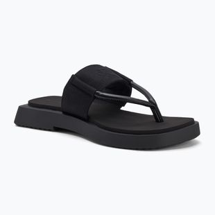 Women's Calvin Klein flip flops YW0YW01717 Sq Low Wedge Sandal Rope triple black