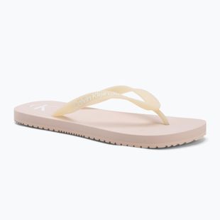 Calvin Klein women's flip flops YW0YW01829 Beach Sandal Transparent Tpu whisper pink/bright white