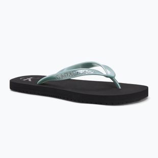 Calvin Klein women's flip flops YW0YW01719 Beach Sandal Monologo Tpu black/cloud blue
