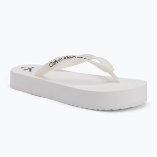Women's Calvin Klein YW0YW01830 Beach Sandal Flatform Tpu bright white/black flip flops