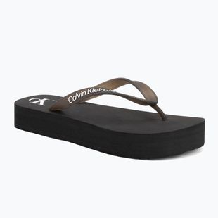 Women's Calvin Klein YW0YW01830 Beach Sandal Flatform Tpu black/bright white flip flops