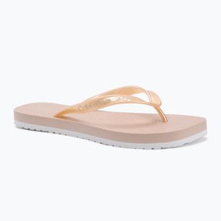 Calvin Klein women's flip flops YW0YW01720 Thong+ Tpu Metallic whisper pink/bright white