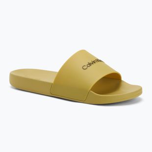 Calvin Klein men's flip-flops HM0HM00455 Pool Slide Rubber avocado oil