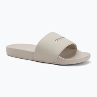 Calvin Klein men's flip-flops HM0HM01754 Pool Slide Ck Square feather grey