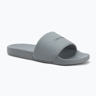 Calvin Klein men's flip-flops HM0HM01754 Pool Slide Ck Square granite road