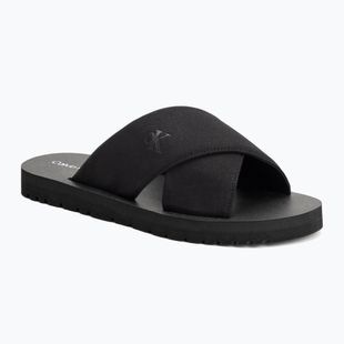Men's Calvin Klein YM0YM01223 Cross Sandal Crxs Tx triple black flip-flops