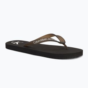 Men's Calvin Klein YM0YM01267 Beach Sandal Transparent Tpu black/bright white flip flops