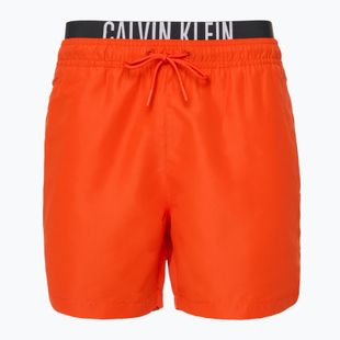 Men's Calvin Klein KM0KM01093 Intense Power Medium Double WB flamingo chili swim shorts