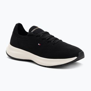 Tommy Hilfiger women's Knit Runner black shoes