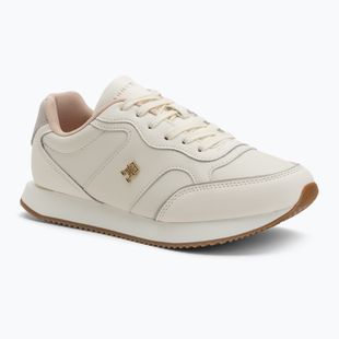 Tommy Hilfiger Leather Runner women's shoes ivory petal/newsprin