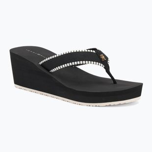 Tommy Hilfiger women's flip flops Wedge Beach Sandal black