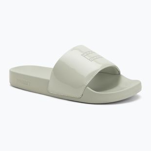 Tommy Hilfiger women's Flag Pool Slide Patent misty sage flip-flops