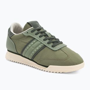 Tommy Jeans men's shoes Runner Cleated Mix Material aruba green