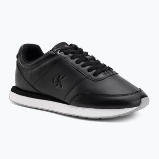 Women's shoes Calvin Klein YW0YW01942 Retro Runner Lace Up Leather MG black/formal gray