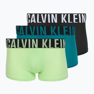 Boxers Calvin Klein 000NB3775A Trunk 3 pairs black/teal breeze/forest freeze