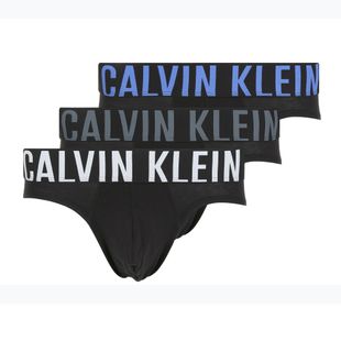 Men's briefs Calvin Klein 000NB3607A Hip Brief 3 pairs black bodies/turbulence/white/iridescent