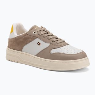 Women's shoes Tommy Hilfiger Sporty Cupsole Tumbled Leather costal taupe/ecru/yellow