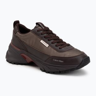Women's shoes Calvin Klein HW0HW02999 Hike Runner Organza Met Leather bordeaux/rhubarb