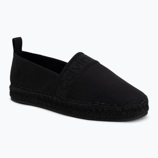 Women's espadrilles Calvin Klein HW0HW02934 Oblique Webbing Triple Black