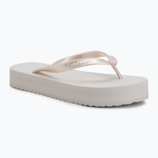 Women's flip-flops Calvin Klein HW0HW03120 Flatform silver