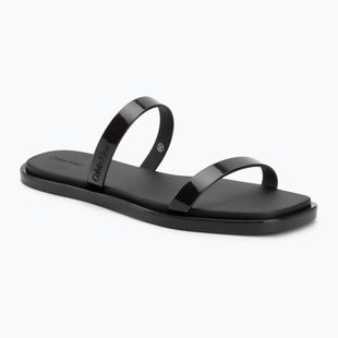 Women's slides Calvin Klein HW0HW02963 Jelly Doub Bar Shiny triple black