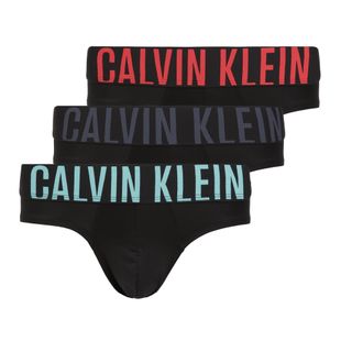 Men's briefs Calvin Klein 000NB3610A Hip Brief 3 pairs black w/ombre blue logo/black w/c