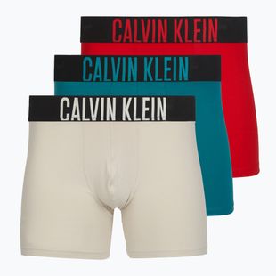 Boxers Calvin Klein 000NB3609A Boxer Brief 3 pairs oatmeal/aged redwood/bright turquoi