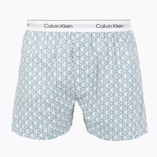 Boxers Calvin Klein LV00NM2831 Boxer Trad icon cotton emblem chalk/gulf blue