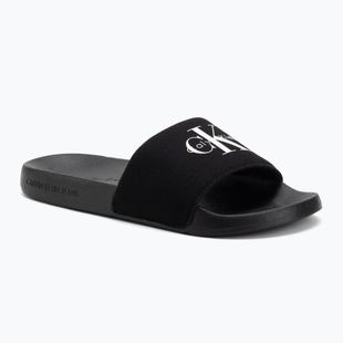 Women's slides Calvin Klein YW0YW01967 Monogram Logo 0GM black/bright white