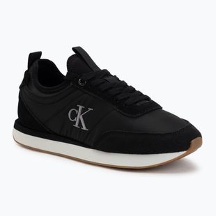 Women's shoes Calvin Klein YW0YW02060 Retro Runner Sock Laceup Mix Mat black/gyn metal/gum