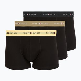 Men's boxers Tommy Hilfiger Trunk WB 3 pairs black/citronella/woodridge