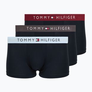 Men's boxers Tommy Hilfiger Trunk WB 3 pairs dark ash/brzy blue/rouge