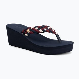 Women's flip-flops Tommy Hilfiger Wedge Braided Summer Sandal rwb