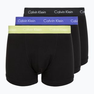 Men's boxers Calvin Klein 0000U2662G Trunk 3 pairs black w green bloom wb/black w da