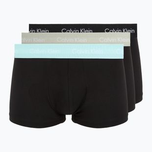 Men's boxers Calvin Klein 0000U2664G Low Rise Trunk 3 pairs black in plume wb/ black in misty sag