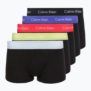 Boxers Calvin Klein LV00NB4412 Low Rise Trunk 5 pairs black w green bloom wb/black w dazzlin