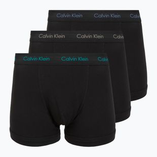 Men's boxers Calvin Klein 0000U2662G Trunk 3 pairs black bodies and wbs with driftwood