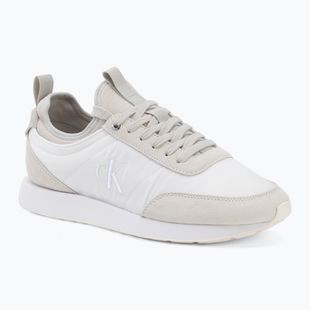 Men's shoes Calvin Klein YM0YM01414 Retro Runner Sock Laceup Mix mat bright white/light grey