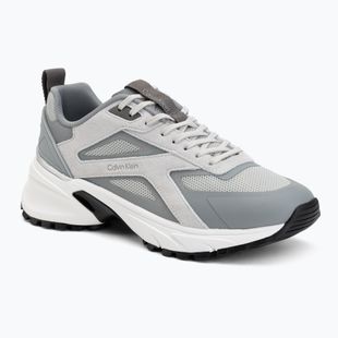 Men's shoes Calvin Klein HM0HM02220 Hike Runner Stripe Mix Nylon Suede light grey/granite grey