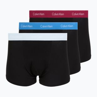 Men's boxers Calvin Klein LV00NB4286 Relaxed Fit Trunk black bodies w/ poseidon blue/plein