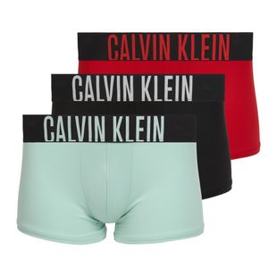 Men's boxers Calvin Klein 000NB3775A Trunk black/goji berry/aqua blue