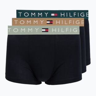 Men's boxers Tommy Hilfiger Trunk WB 3 pack nb//saf canvas/mnty grey/deep spru