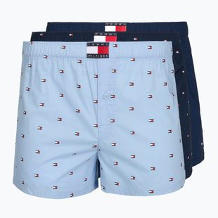 Men's boxers Tommy Hilfiger Woven Boxer Print 3 pack chambray flag/carb navy/c navy flag